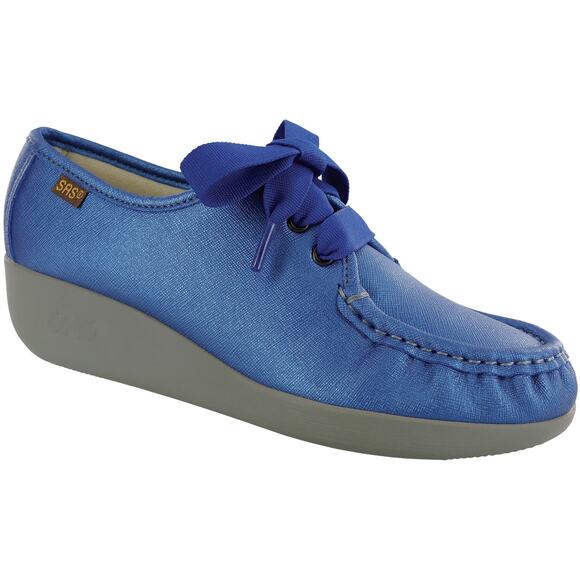 SAS Bounce Bluebird Metallic Wedge Sneaker 7M Women Comfort Lace‑Up - Picture 2 of 15